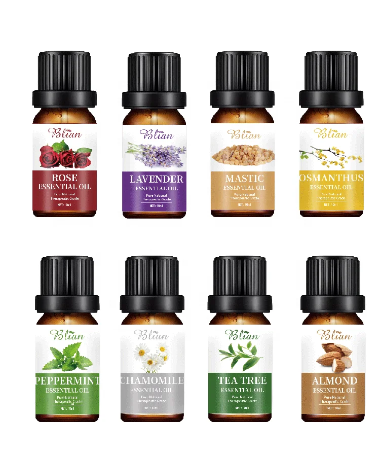 Private Label Essential free  oils set Pure Essential Body Oil Gift Set body oil in stock for skin care