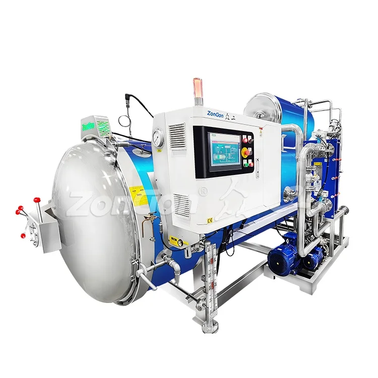 mini small glass jars and bottle cooker food water spray machine autoclave retort for sale