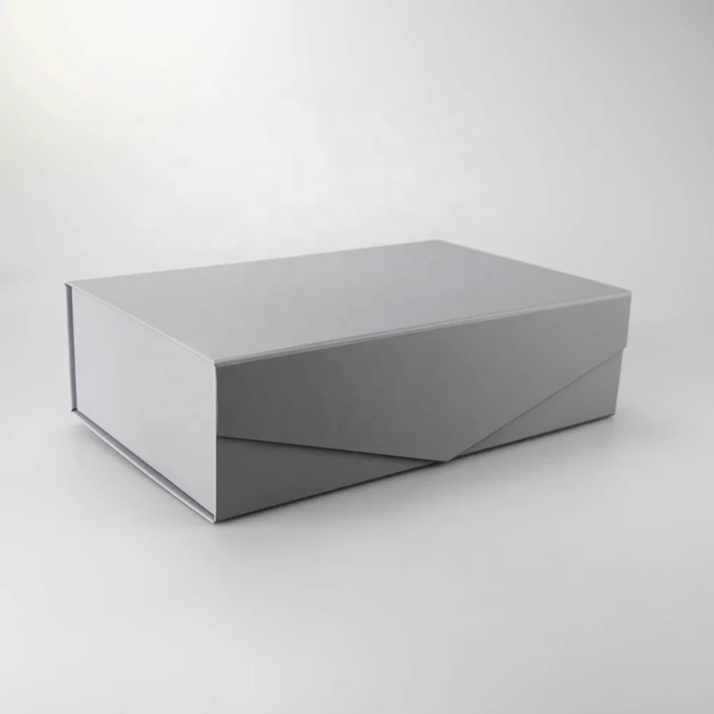 Biodegradable Matte gray Rigid Folding Paper Cardboard Boxes Luxury Electronic Skin care cosmetics packaging Magnet Gift Box