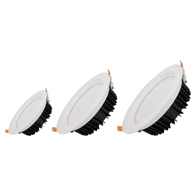 High Quality Dmx Rgb LED Recessed Downlight 30w 20w 12w 7w 120degrees Round Smd Aluminum Rgbcw Downlight