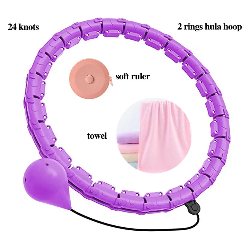Snbo Low price waist smart massage fitness weight lose weighted smart hula ring hoop With Soft Ruler And Towel