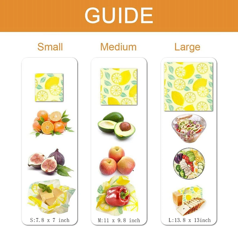 Fashionable Life Reusable Zero Waste Sustainable Beeswax Food Storage Wrap