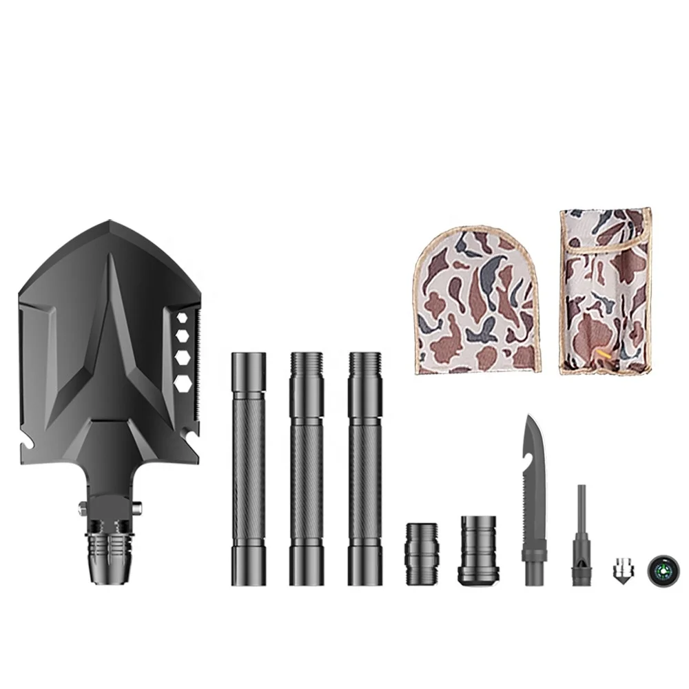 Outdoor Multifunctional Sapper Shovel Camping Shovel Folding Self-defense Tools Portable Spades Shovels