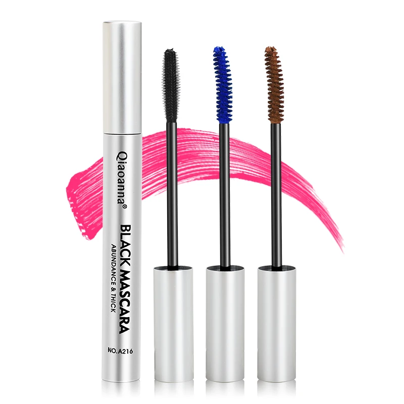 Тушь для ресниц Qiaoanna водостойкая 4D с цветным объемом и шелковым волокном фирменная торговая марка оптовая продажа