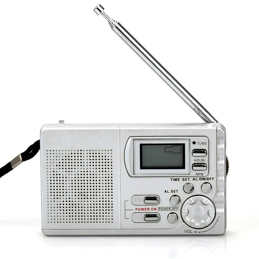 Use 2 AAA batteries auto function FM AM portable 2 band radio