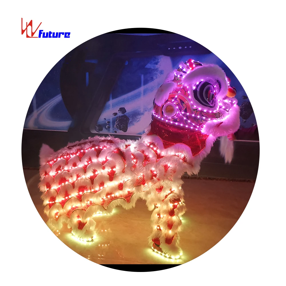 Future High Quality traditional chinese  Folk Lion Dance clothing dance performance wear Pur Lion Dance Costume