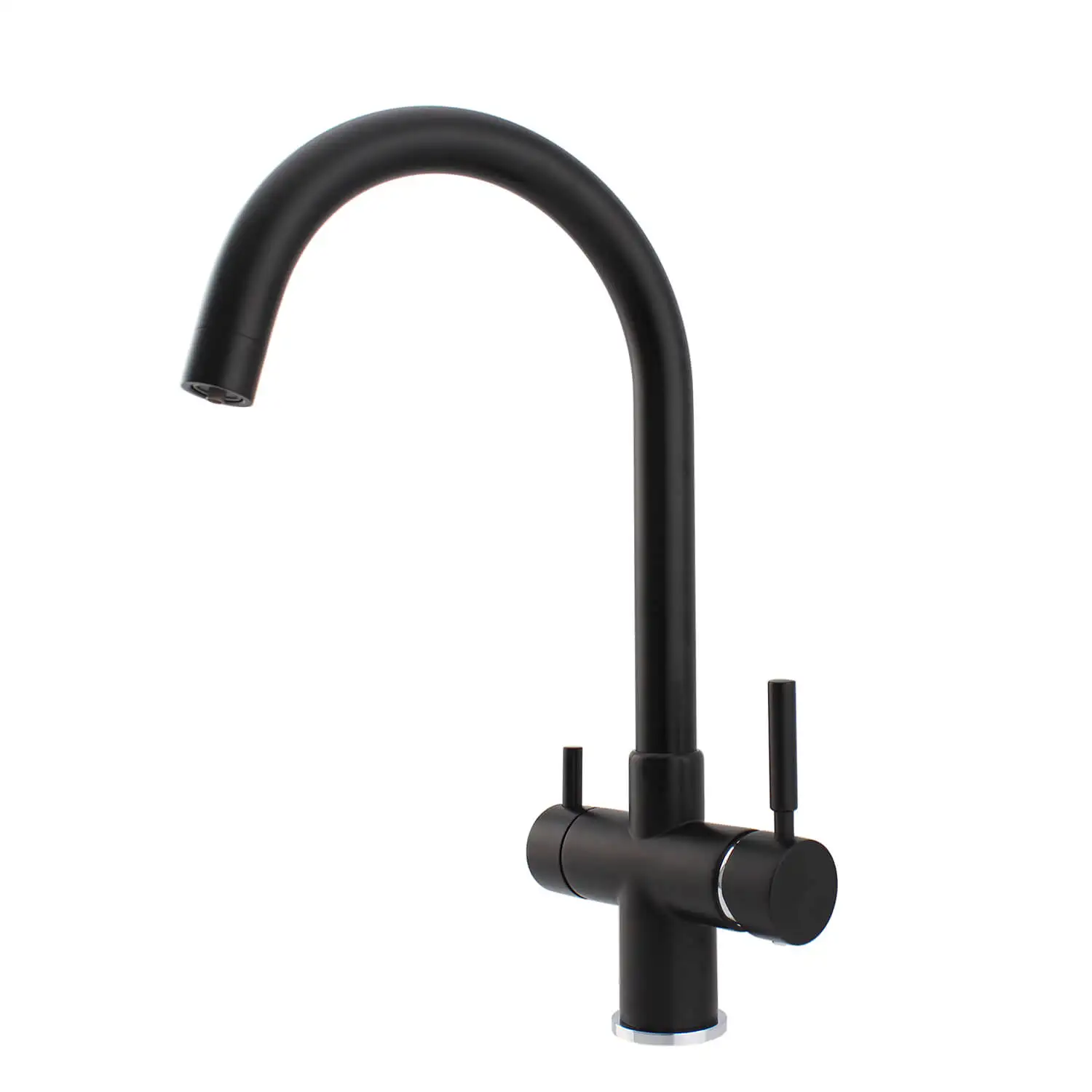 Kaiping Faucet Factory Matt Black Faucet with Reverse Osmosis System 5 in 1 Kitchen Mixer Water Faucet