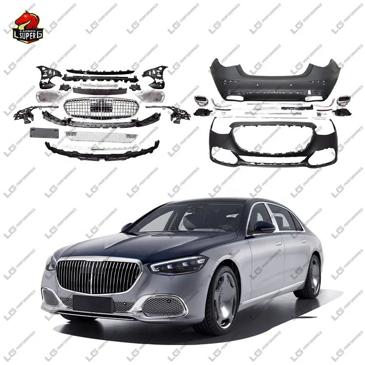 Bodykit Car Bumpers Facelift For Benz 2021+ W223 S Class Body Kits Grilles Car Bumper assembly Rear Diffuser Tips