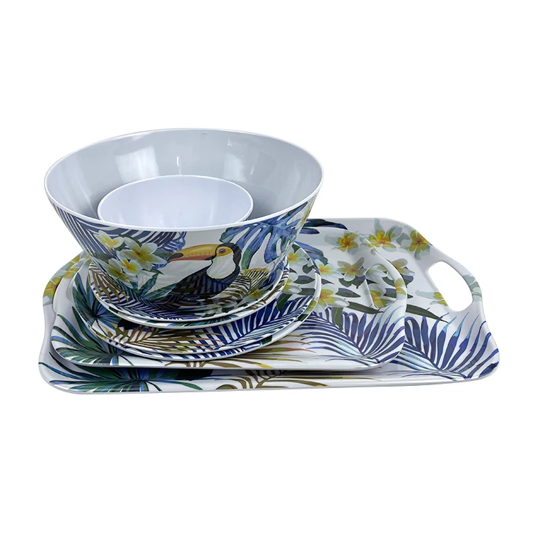 16pcs Melamine dinnerware  set for 4 Person Tableware