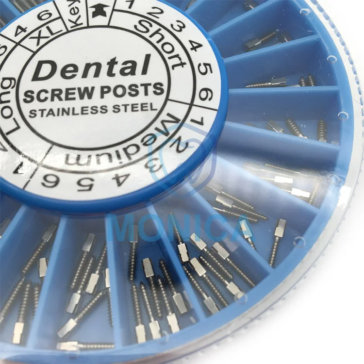 Dental Stainless steel screw post / Dental Conical screw post 120pcs/kit