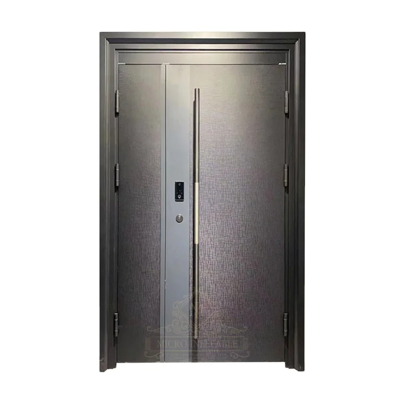 Egyptian Revial Style Waterproof Stainless Steel Doors Front Entry Door Modern Safety Metal Main Door