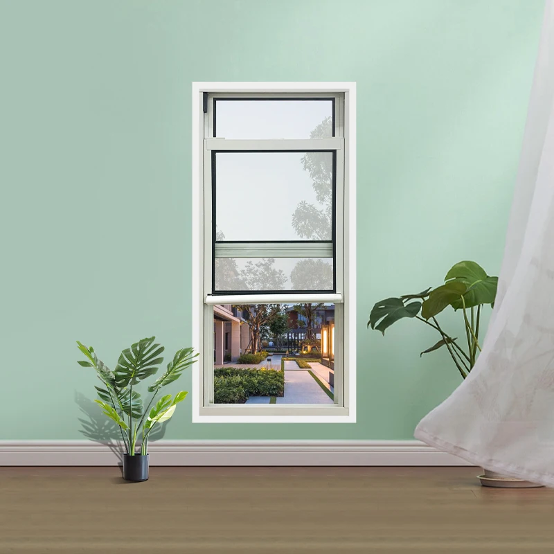 Residential window aluminum single hung window svertical sliding window with America hardware