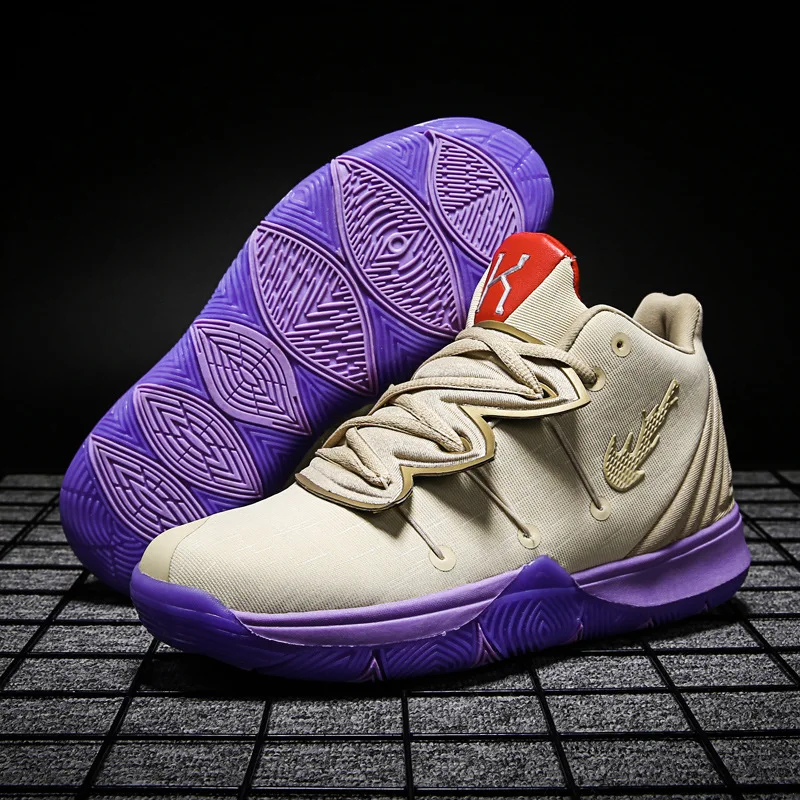 Knit Fabric Upper Breathable Basketball Mens Shoes Classic Men Basketball Shoes