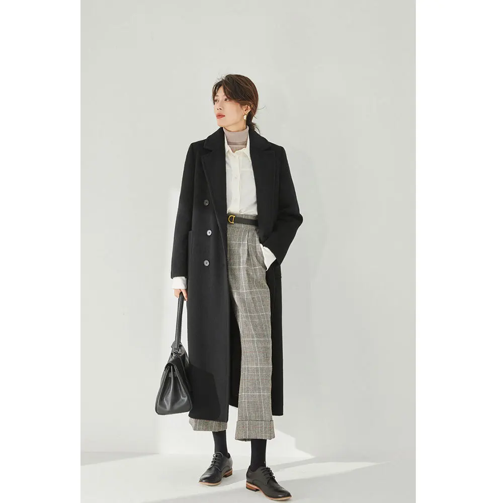 2023 Professional Manufacture ODM&OEM Custom Mongolia  Autumn Winter Cashmere Wool Coat Women