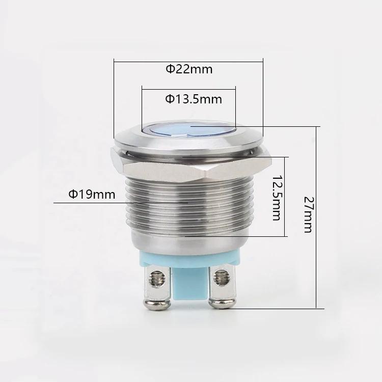 19mm signal lamp 6V12V24V36V48V110V220V mirror  12v mini led indicator lights  LED Indicator light