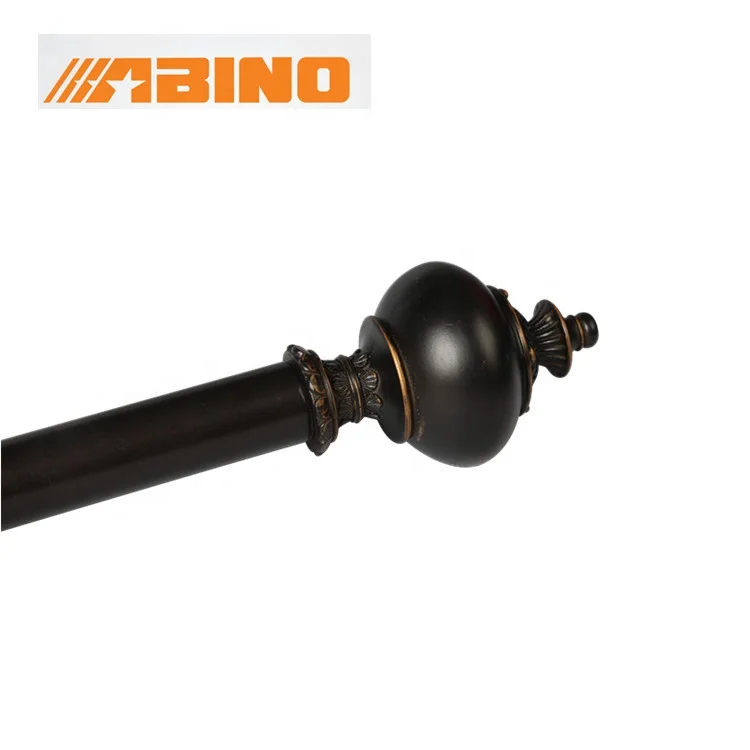 Dongguan Flower Finials Curtain Hardware Modern Design Drapery Rod Steel Resin PVC Aluminum Office Home Windows Custom Length