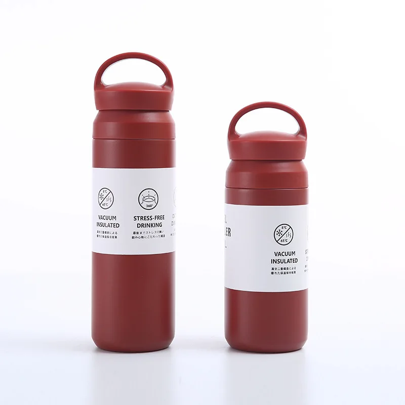 350/500ml Portable Thermos Bottle Double Wall Stainless Steel Travel Tumbler Element Simple Vacuum Flask