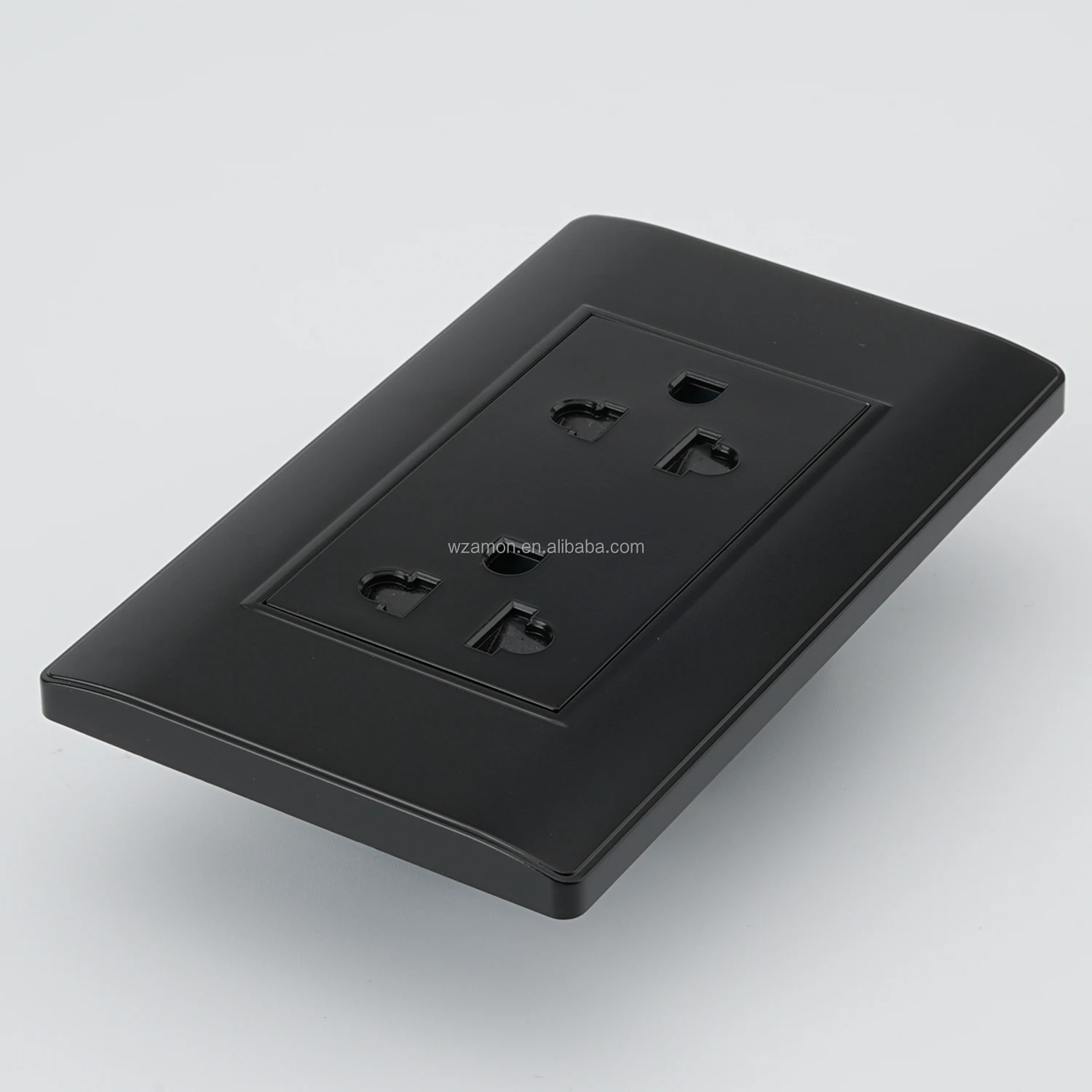 New modern brushed 118  black usb power wall charger socket with usb ports connector