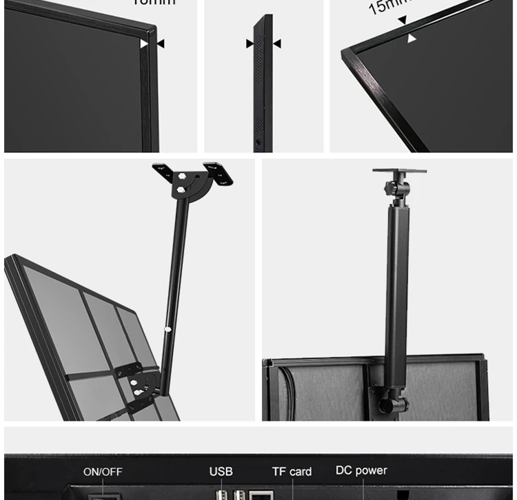 Hanging Wall Mounted Hd Screen Lcd Advertising Display Electronic Digital Menu Board For Restaurant/cafe Shop