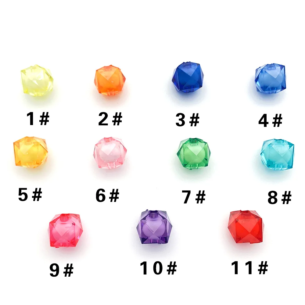 Factory Direct Supply Diy Handmade 10mm Transparent Square Bead Beads Mobile Acrylic Diamond Beads
