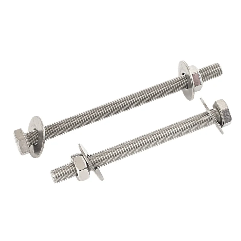 SS 304 Stainless Steel Long Thin Extended Hexagon Bolt M3 M4 M5 M6 M8 M12 M10 X 160mm Extra Thread Hex Head Bolts