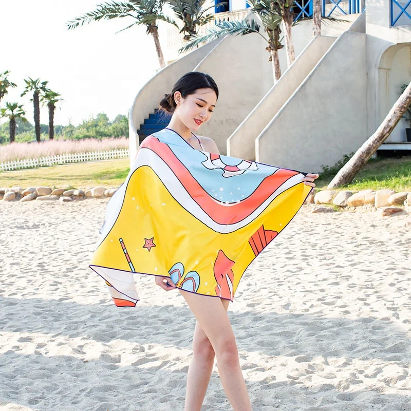 Custom Logo Minecraft Creeper Checkered 30*100 CM Soft Microfibre Beach Towels