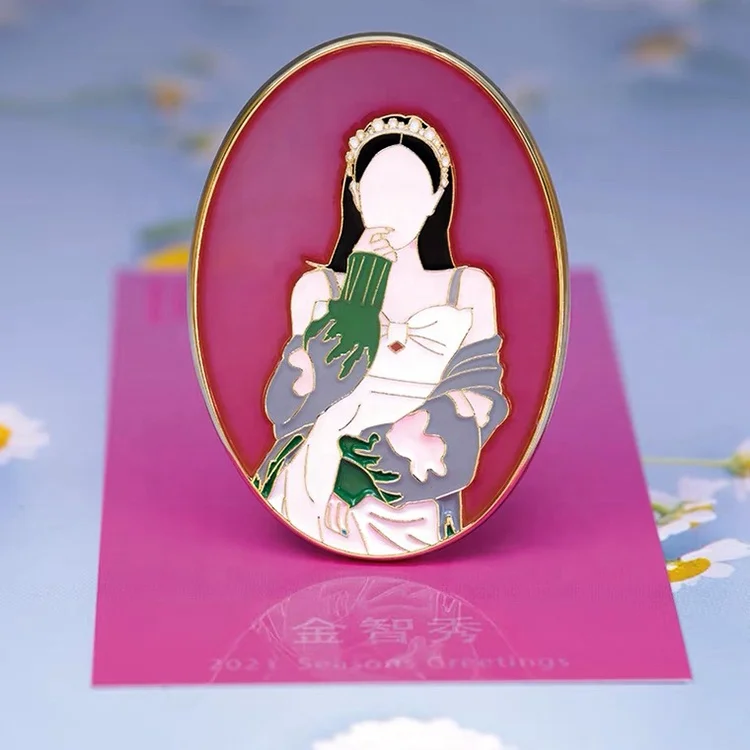 Vast Gifts 2022 Cheap Custom Korea Movie Star Soft Metal Lapel Enamel Badges Pins