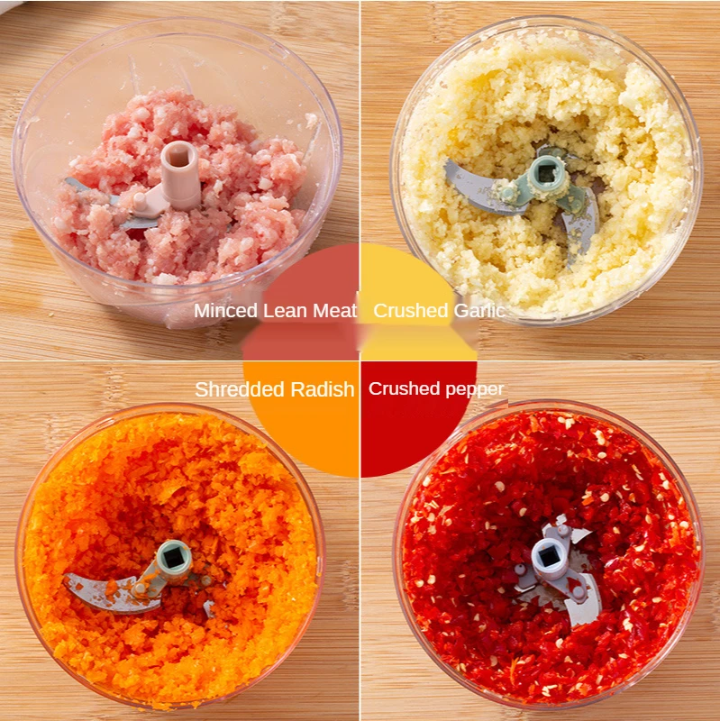Practical Kitchen Accessories 2021 Plastic Manual Pull Mini Food Chopper Multifunctional meat grinder and vegetable shredder