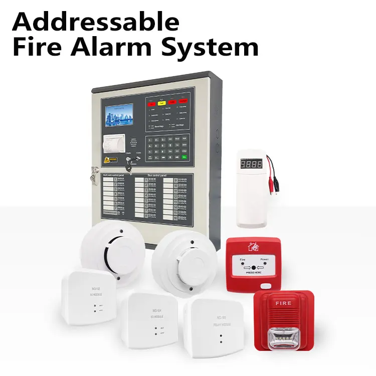Factory price  Addressable Fire Alarm System 2 Loop  400 linkage Wired  Addressable Fire Alarm Control Panel