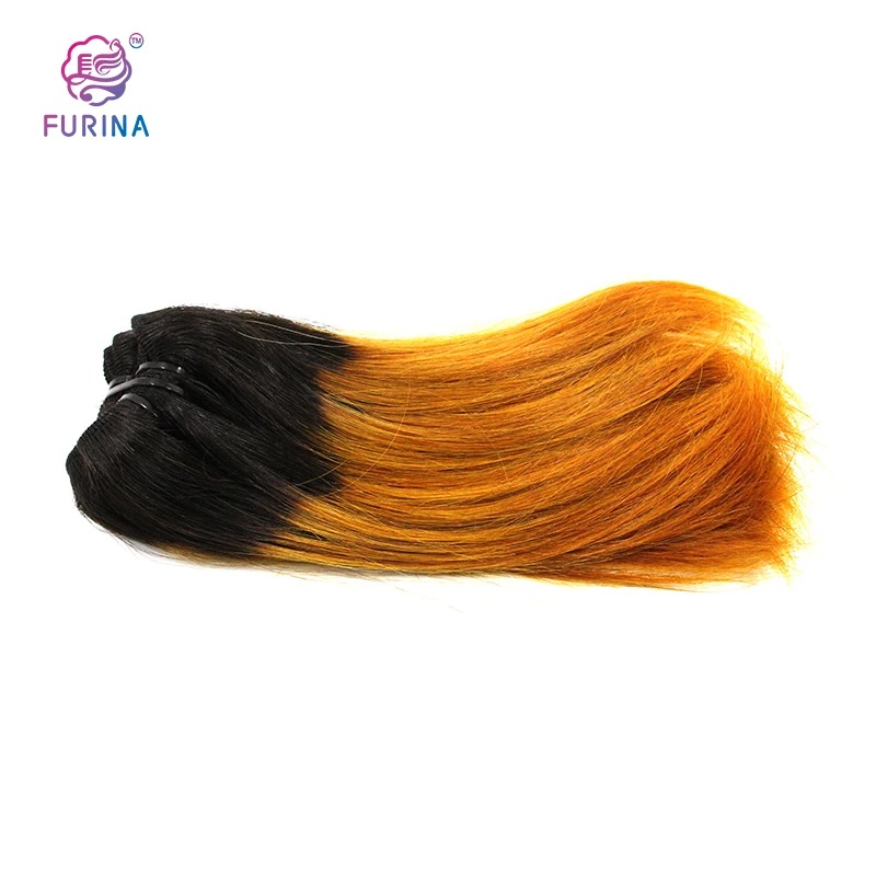 Furina Hot water setting braiding hair synthetic hair extensions black/blue ombre color crochet braiding twist