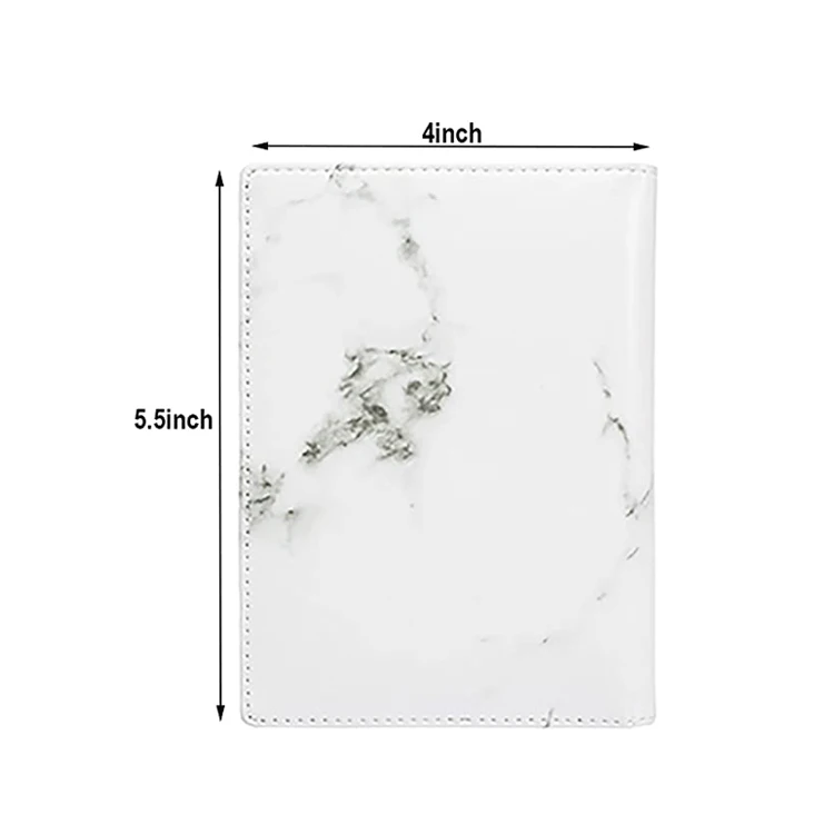 Рекламный подарок маленький белый мраморный чехол из искусственной кожи для визитных карточек и RFID-блокировка кожаный держатель паспорта