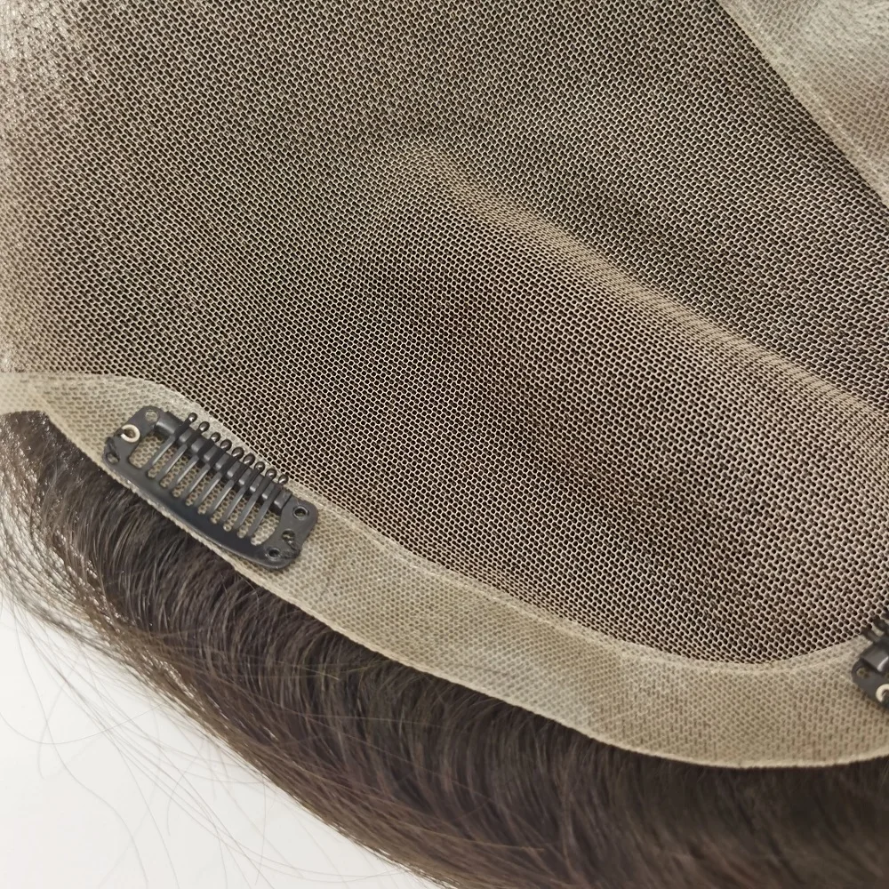 Wholesale Factory Women Toupee Natural Real Virgin Remy Human Hair Replacement Transparent Lace Topper