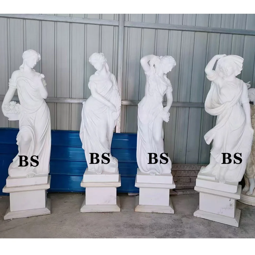 Outdoor Garden Life Size Marble Greek Four Seasons Gods Statues for Sale