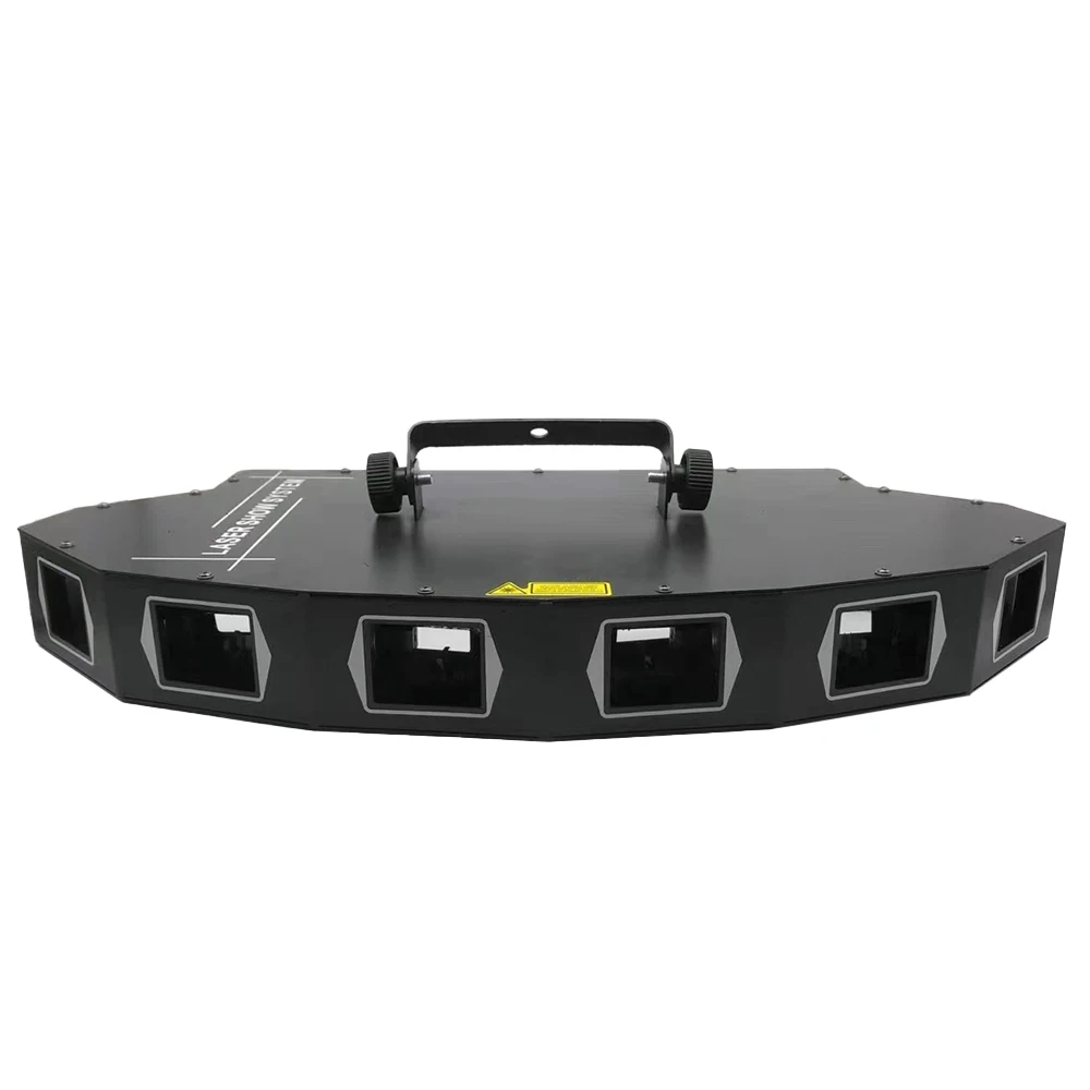 Stage Lighting Sector Six Head Full Color Scanning Line Laser Lamp Six Eyes Laser Light Bar Night Club DJ Equipment