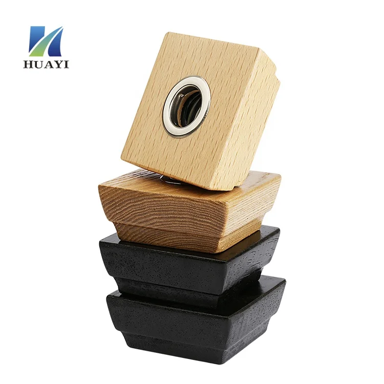 factory custom design  decorative crystals perfume bottles wood cap