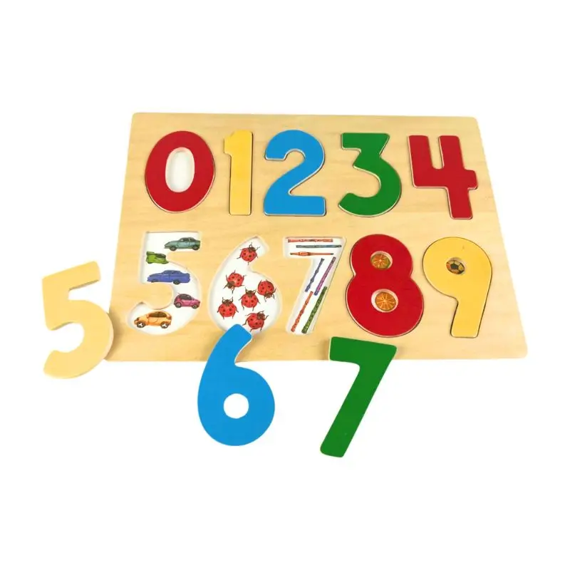 2023 Montessori Wooden Cognition Puzzle Board Alphabet Number Shape Early Education Jigsaw Puzzle