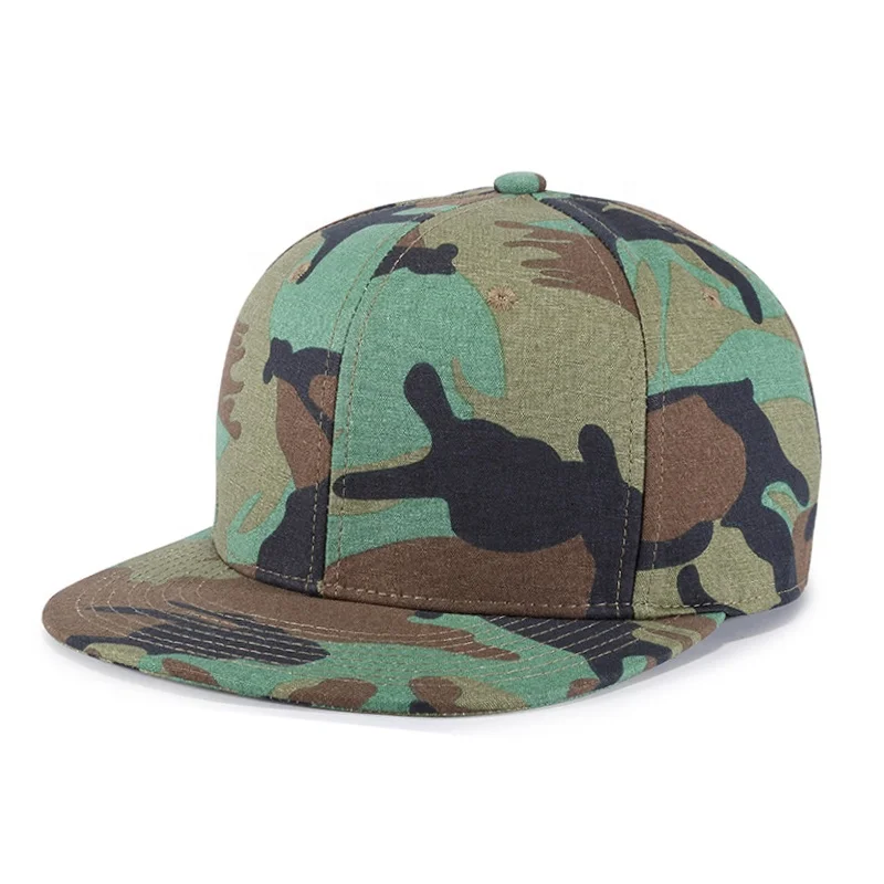 Cheap 6 panel camo gorra snapback cap logo hip hop cap