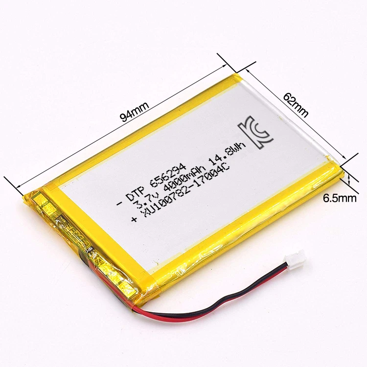 Заводская цена аккумулятор для внешнего аккумулятора dtp 656294 606090 3 7 v 4000mah