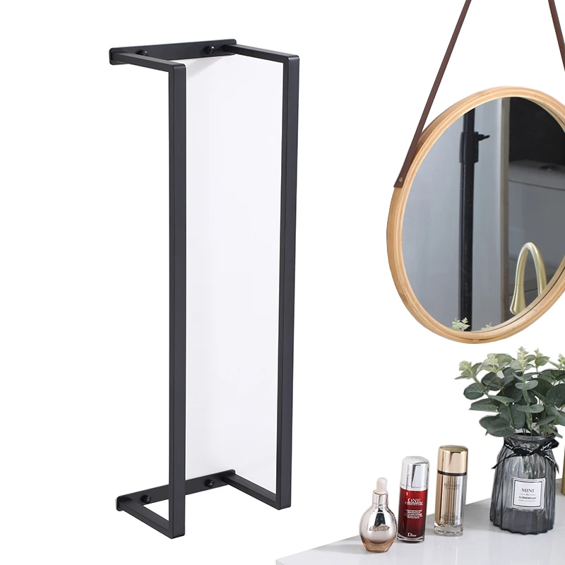 Amazon Hot Sell stainless steel matt black towel rack bathroom accessory black towel holder bathroom rack