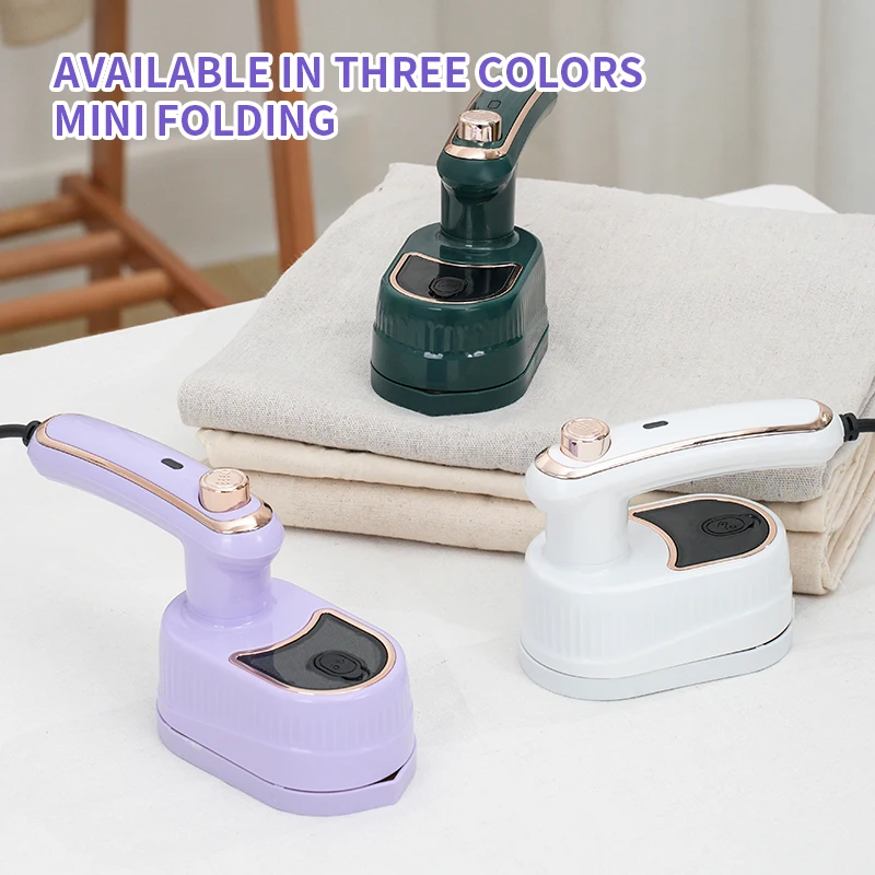 Portable Mini Electric Steam Iron Handheld Dry Iron with Folding Feature for Home Travel for Garment Ironing Hotels Households