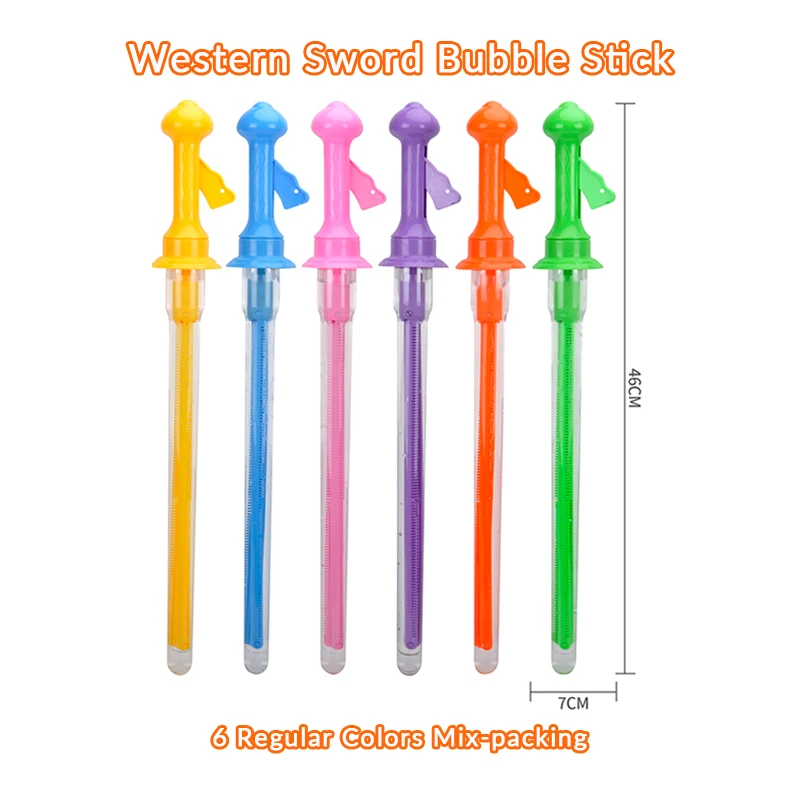 Summer Toy Sword Bubble Stick Outdoor/Indoor Activity Use Wedding Party Favors Supplies Colorful Bubble Blower Wand for Children