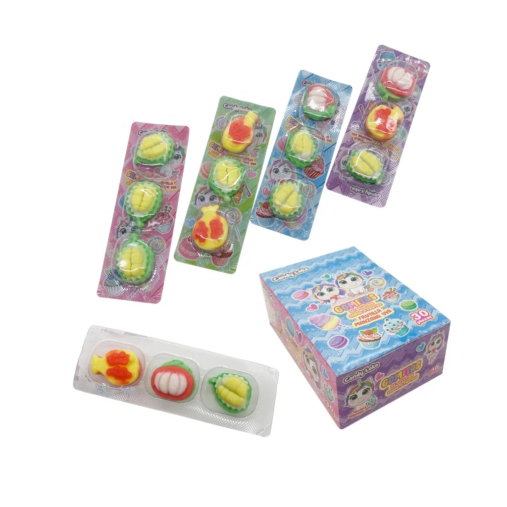 4D durian mangosteen pomegranate shape Gummy Jelly Soft Candy