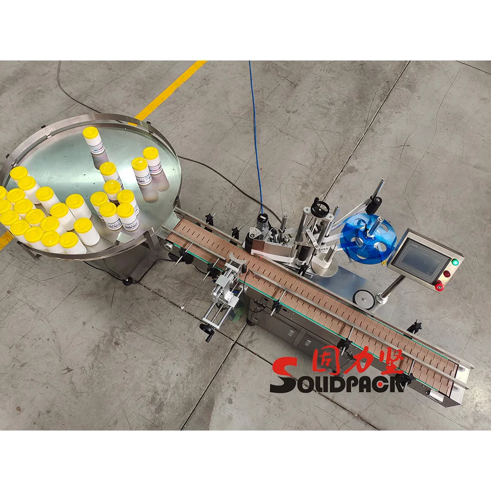 Solidpack Hot Sale Automatic Rotary Turn Table Feeding Collection Round Pet Bottle Unscrambler Machine For Filling Capping