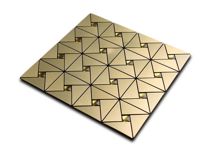 3d  Aluminum metal mosaic wall sticker wall stickers 30*30cm 3d home decoration self adhesive wall panel