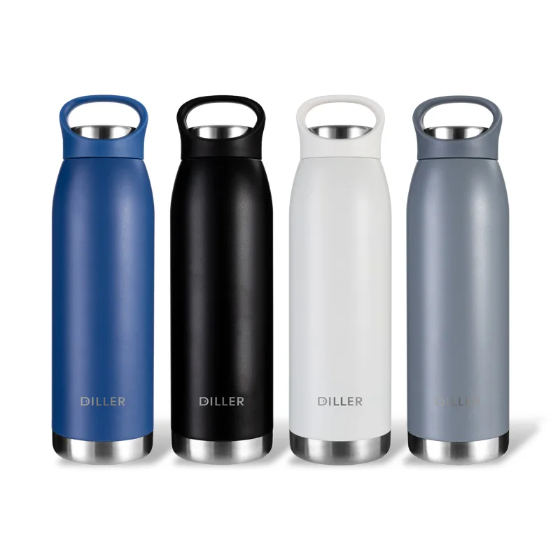 Бутылка для воды на заказ с двойными стенками из нержавеющей стали металлические термо вакуумная фляга