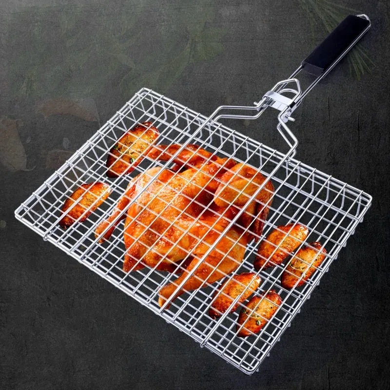 Manufacturer Mesh Basket For Barbecues Bbq Accessories Portable Cube Grilling Basket