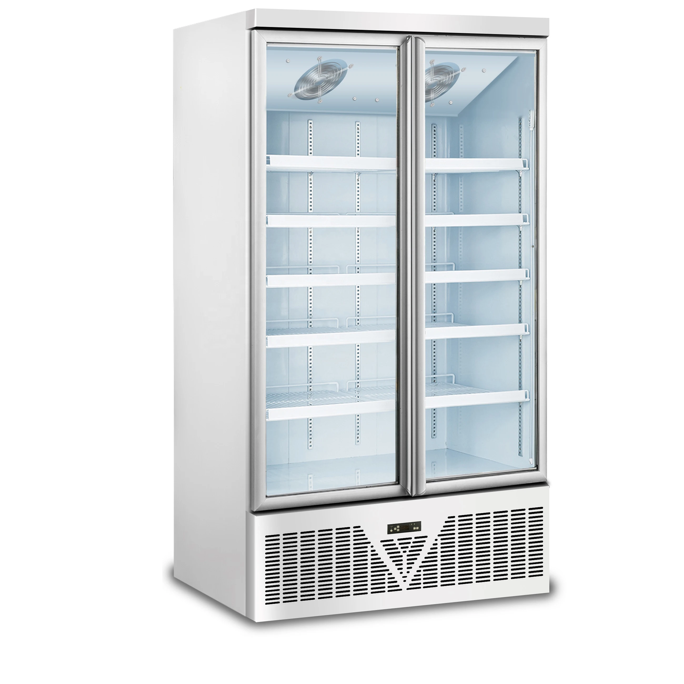 supermarket display chiller or freezer upright chiller beverage fridge cooler cold drink  showcase