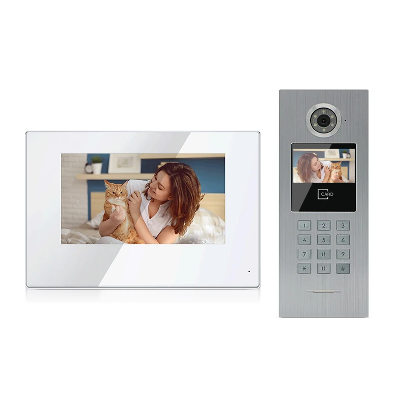 smart IP doorbell video door phone for multiple apartment intercom system to work with smartphone