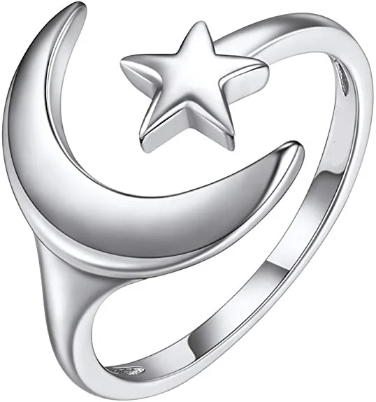 Custom Stainless steel Rings Minimalist Teardrop High Polish, Fast Color, Comfortable Fit Opening Adjustable Ring for women