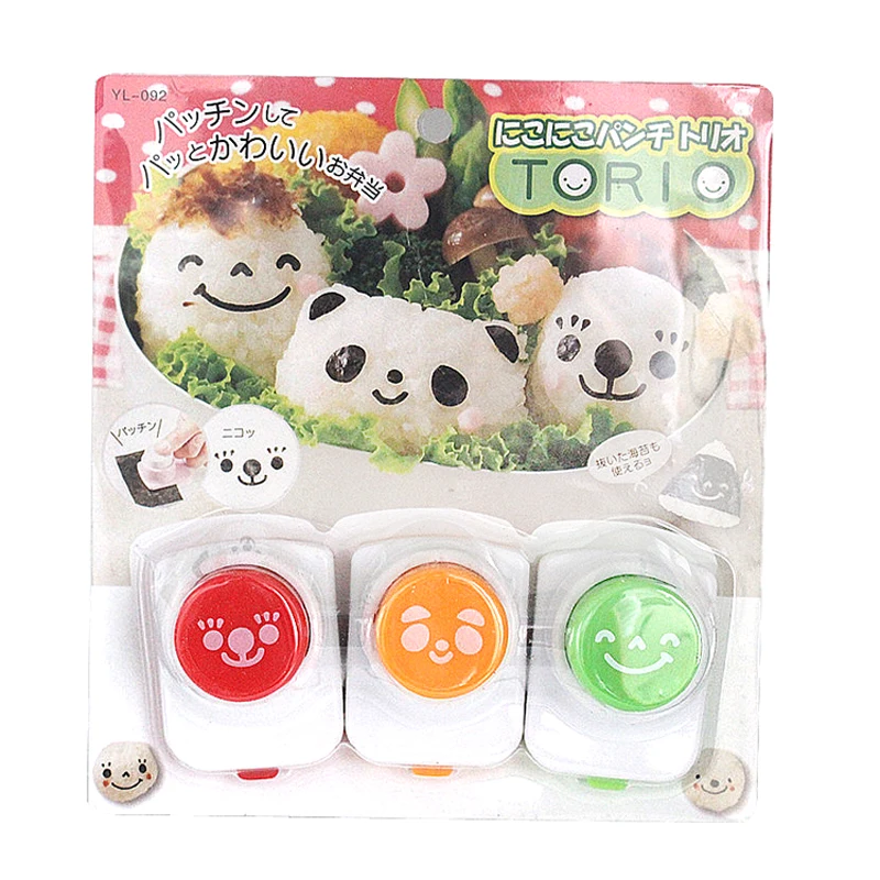Cartoon Kitchen Gadgets Embossing Device DIY Making Sushi Maker Mould Bento Decoration Rice Ball Molds Seaweed Cutter